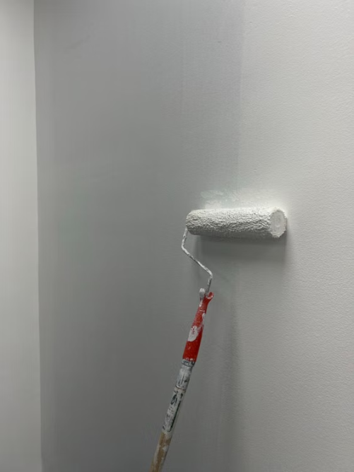 a wall being painted.